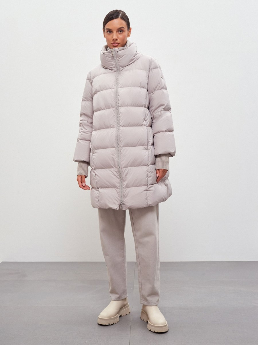 Пуховое Полупальто WDM 220509 cold grey Consowear